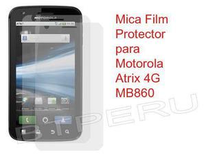 Mica Protector Pantalla Lamina Motorola Atrix Mb860 Estatica