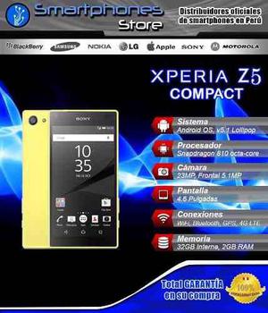 Sony Xperia Z5 Compact, De 32gb, 4g Lte, Libre De Fábrica.