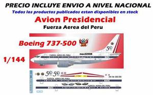 1/144 Decal Avion Boeing 737 500 Peru Sukhoi Stiker Mirage