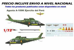 1/72 Decal Helicoptero Agusta A 109 Peru Sukhoi Mirage Barco