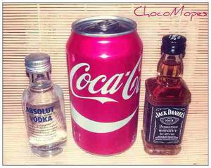 Jack Daniels (mini) + Absolut (mini) + Latita Coca Cola