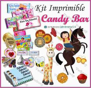 Kit Imprimible Candy Bar Golosinas Personalizadas De Fiesta
