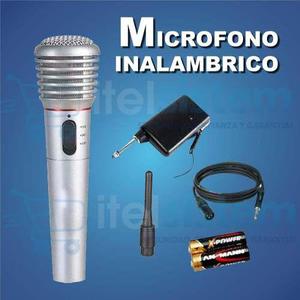 Microfono Inalambrico + Cable Para Karaoke En Casa Itelsiste
