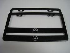 Porta Placas Mercedes Benz Acero Inox Negro (precio X 2)