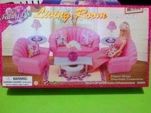 Set Barbie Gloria Sala De Estar Abanico Linving Room