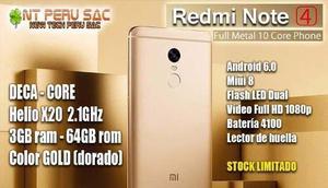 Xiaomi Redmi Note 4 3gb Ram 64 Rom Goblal Enstock Ntperusac