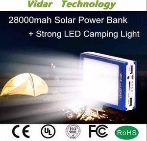Bateria Solar Cargador Linterna Ideal Para Campamento