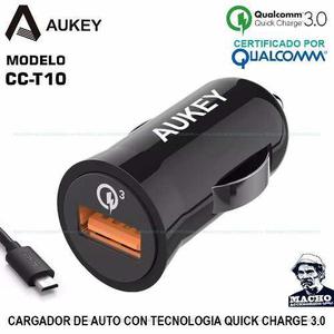 Cargador Rapido Auto Aukey Cc-t10 Quick Charge 3.0- 1 Puerto