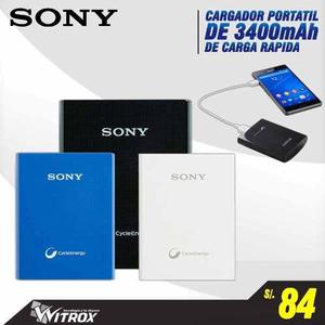 Cargador Sony Portatil De 3400mah, Para Smartphone, Nuevos