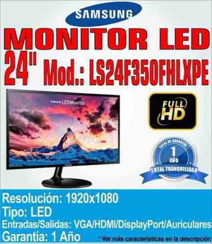 Monitor Samsung Ls24f350fhlxpe Led 24 Vga Hdmi 1920x1080 Fhd