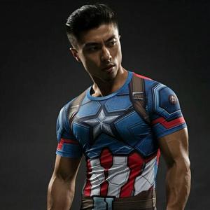 Polo avenger capitan america tshirt fitness gimnasio