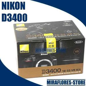 Camara Nikon D3400 24.2mp Con 18 55mm Nuevo Modelo + Sd16gb