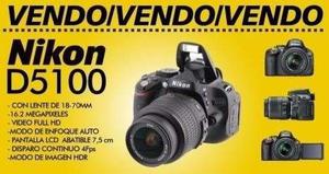 Camara Nikon D5100 Objetivo 18 - 70mm Excelente Estado