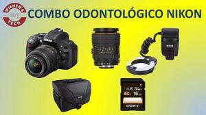 Camara Nikon D5200 Macro Tokina 100 Ringflash Meike Maletin