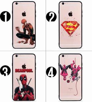 Case Funda Hibrido Iphone 6 6s Deadpool Spiderman Marvel