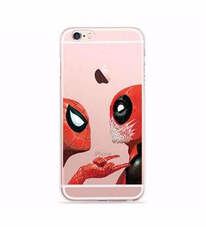 Case Silicona Transparente Deadpool Marvel Iphone 6 6s Plus