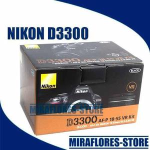 Cámara Nikon D3300 24.4mp Con 18-55mm Vr + Sd16gb Nuevas