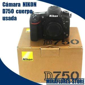 Cámara Nikon D750 Cuerpo Usada 9500 Disparos Como Nueva