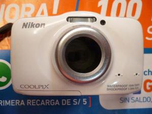 Cámara Nikon S32 Full Hd, 13.2mp, Sub Acuatica, Resistente