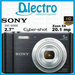 Dsc-w800 Camara Sony 20 Mp, 5x Zoom, Funda + Sd 8gb Oferta