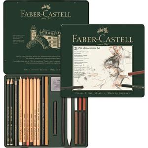 FABER CASTELL PITT MONOCHROME 21 PIECES SET MADE IN GERMANY