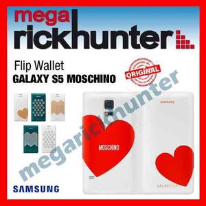 Flip Wallet Galaxy S5 Moschino, Funda Estuche 100% Original