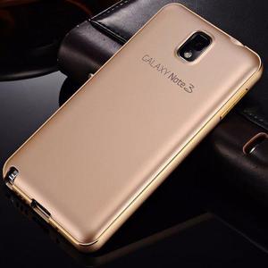 Funda De Aluminio De Lujo En Dorado Para Samsung Note 4