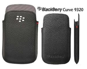 Funda Original Negra Blackberry 9320 9220 Tipo Sobre D Cuero