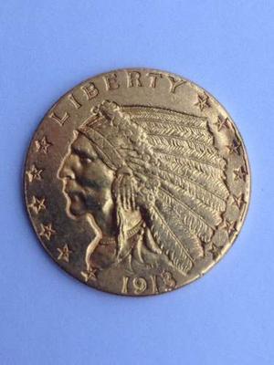 Moneda De 2 1/2 Dólar Indian Head Americana