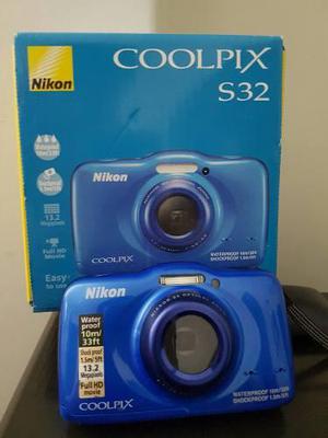 Nikon Coolpix S32 Resistente Al Agua 10 Metros, Golpes Y Po
