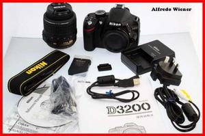 Nikon D3200 Slr -18-55mm 1:3.5-5.6g Vr Caja Garantía