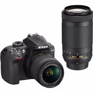 Nikon D3400 24.2mp+2 Lentes 18-55 Y 70-300+memoria 32gb