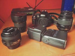 Nikon D5100 Set Completo / 18-55 /35mm/ 8mm Rokinon / Flash