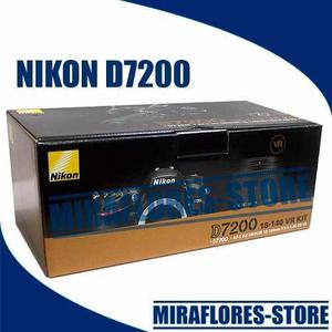 Nueva Cámara Nikon D7200 24.2mp Lente 18-140mm Vr + Sd 16gb