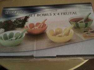 Set bowls ×4 frutal