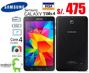 TABLET Samsung Galaxy Tab 4 de 7'', QUAD CORE, 8GB Memoria,