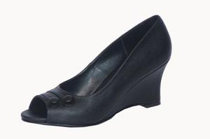 Zapato Mujer Boca Pez - Peep Toes Taco Cuña Talla 37-39