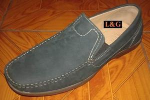 Zapatos De Cuero Azul Mod Importación Talla 39 40 41 42 43