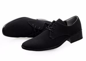 Zapatos Para Hombre Modelo Oxford En Terciopelo Negros