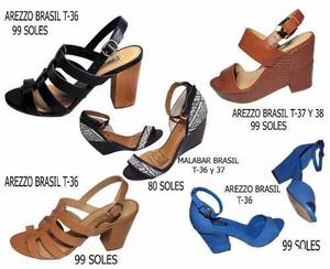 Zapatos Sandalias Arezzo Importadas Brasil 100% Cuero Jeana1