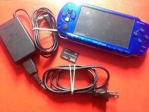 Oferta Remato Psp Azul Con Cargador Y Memoria Original