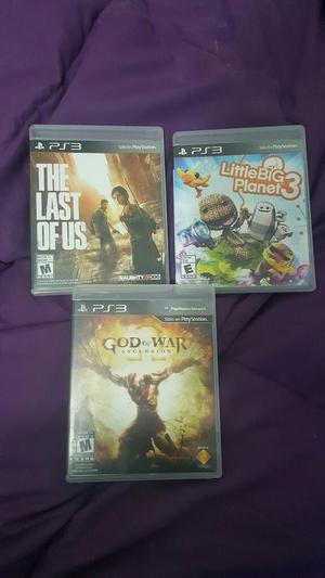 Ps3 Last Of Us, Little Big Planet 3, Gow