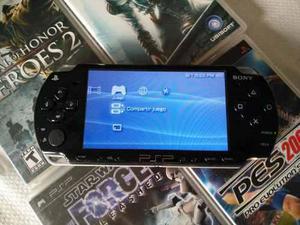 Sony Psp Original En Caja Con 4 Juegos, Excelente Estado