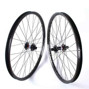 2 Aros #26 Aluminio Doble Pared Set En Color Negro Bicicleta