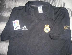 Camiseta Centenario Real Madrid 2002 Color Negra Talla Large