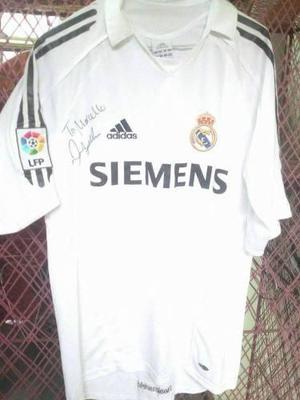Camiseta Original Del Real Madrid Autografiada Por David Bec