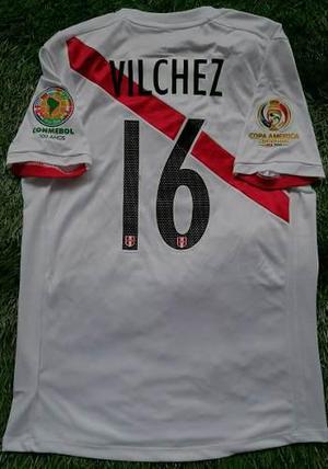 Camiseta Perú Copa America 2016 Vilchez Usada En Juego
