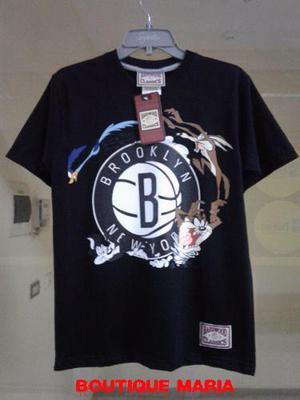 Camisetas Deportivas De Algodón De Los Nets De Brooklyn