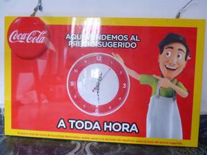 Jt Letrero Publicidad Coca Cola Con Reloj