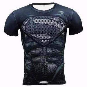 Polo De Superman Super Heroes 3d Fitness Camiseta Alicrado